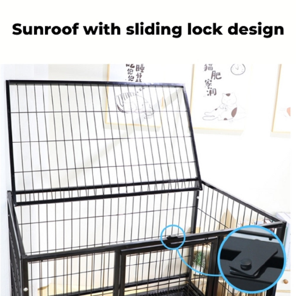 Floofi - Dog Cage 46" (with wheels)