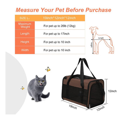 Floofi - Portable Pet Carrier L Size - Brown