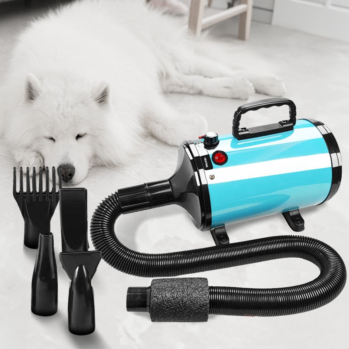 Floofi - Pet Hair Dryer Advance Button Version - Blue