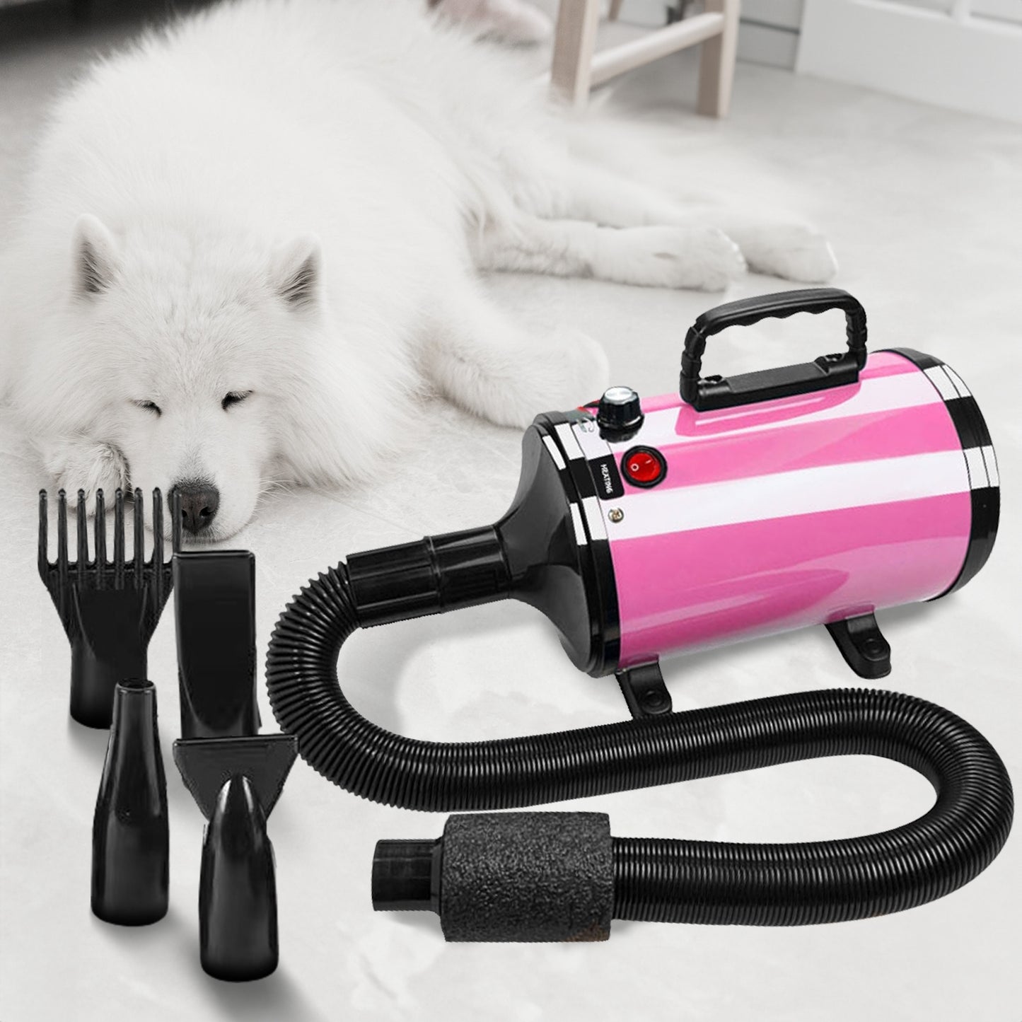 Floofi - Pet Hair Dryer Advance Button Version - Pink