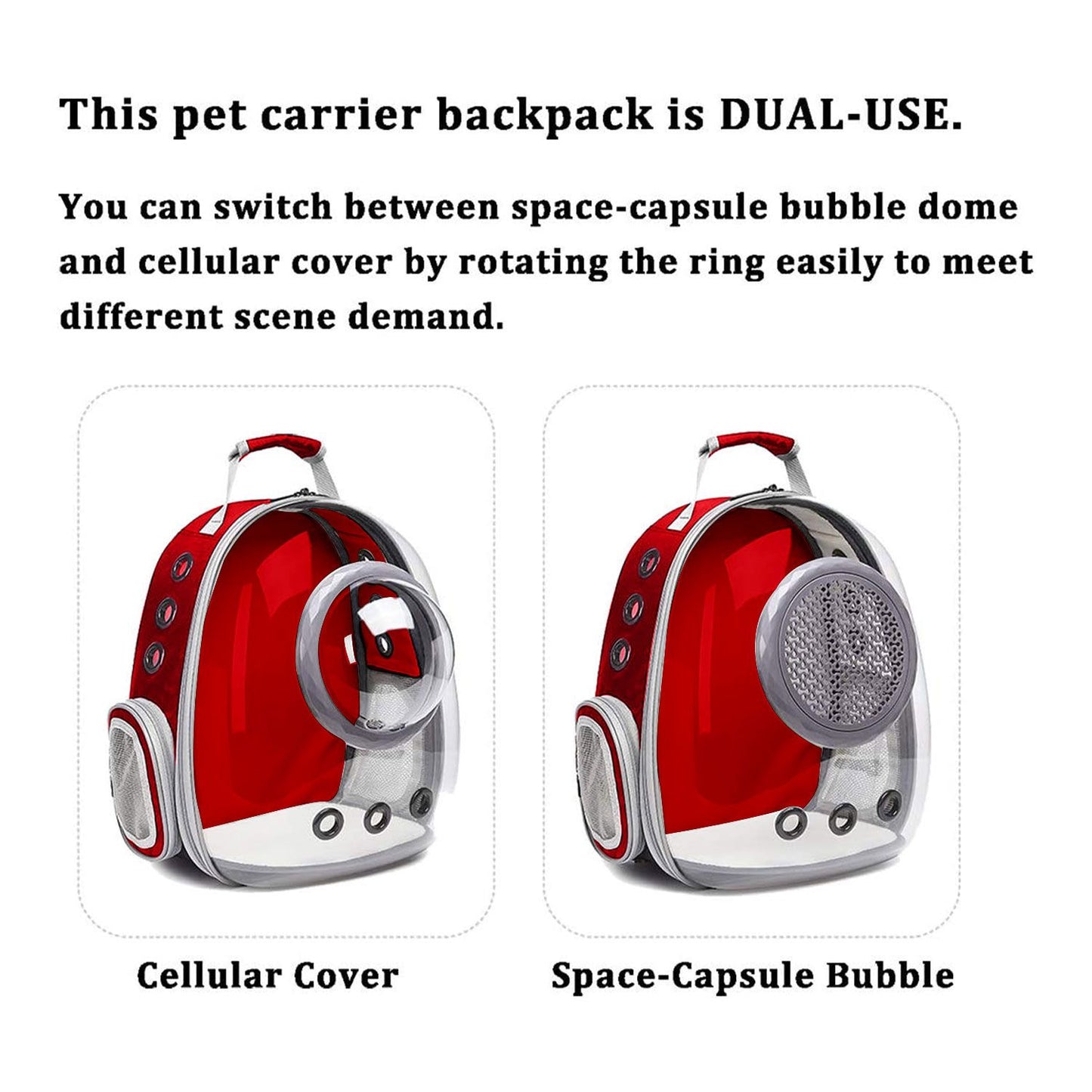 Floofi - Space Capsule Backpack - Model 2 Red