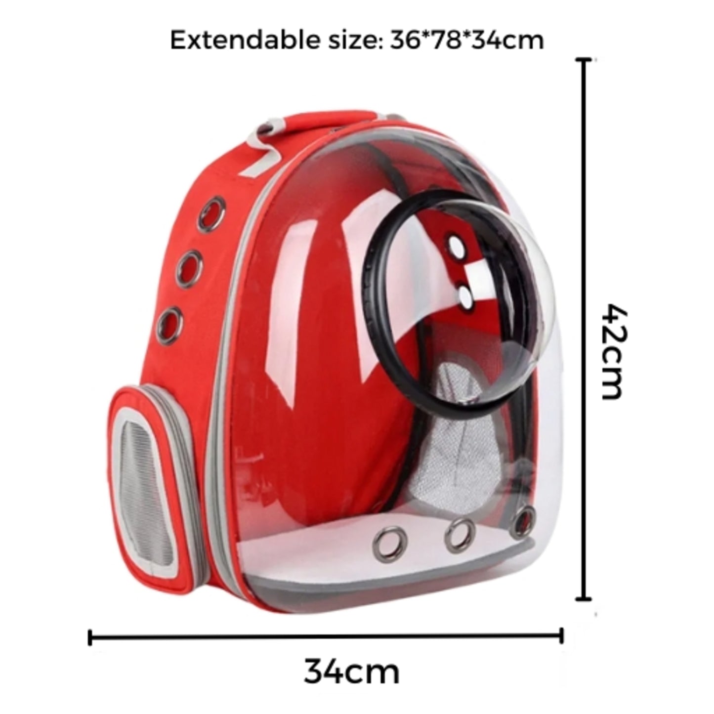 Floofi - Expandable Space Capsule Backpack - Model 2 Red