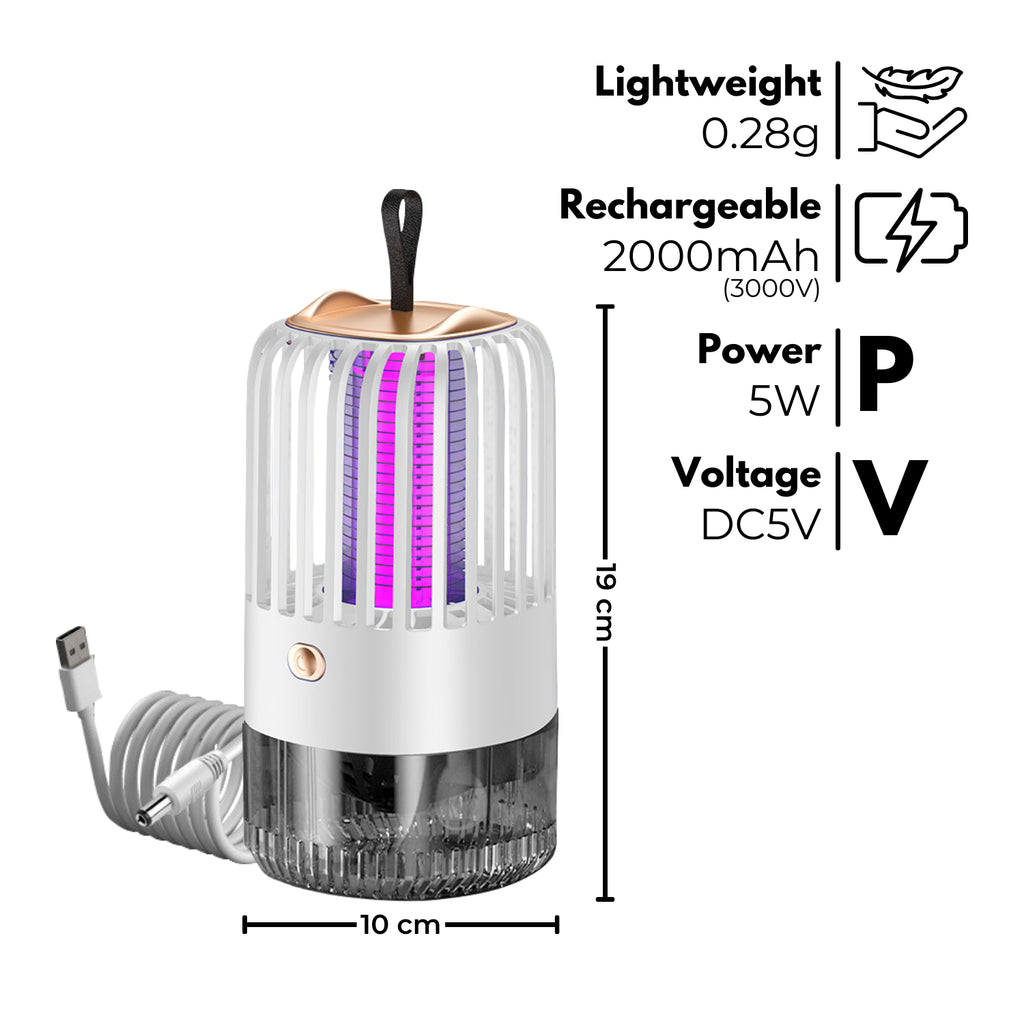 GOMINIMO BG-005 Mini Mosquito Lamp Rechargeable 2000mah (White)