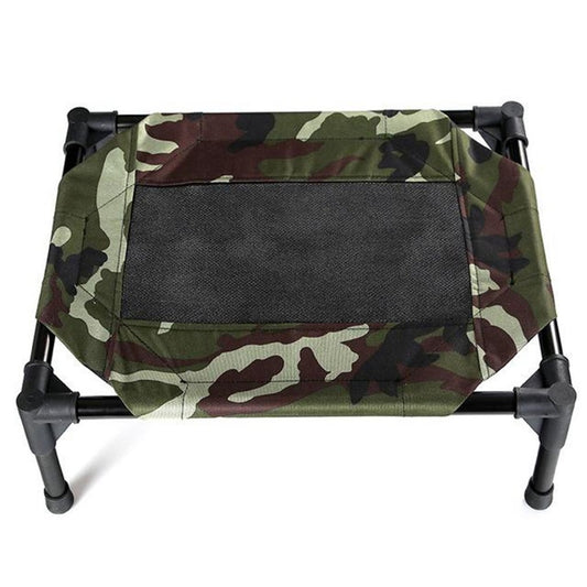 Floofi - Elevated Camping Pet Bed - Medium Army