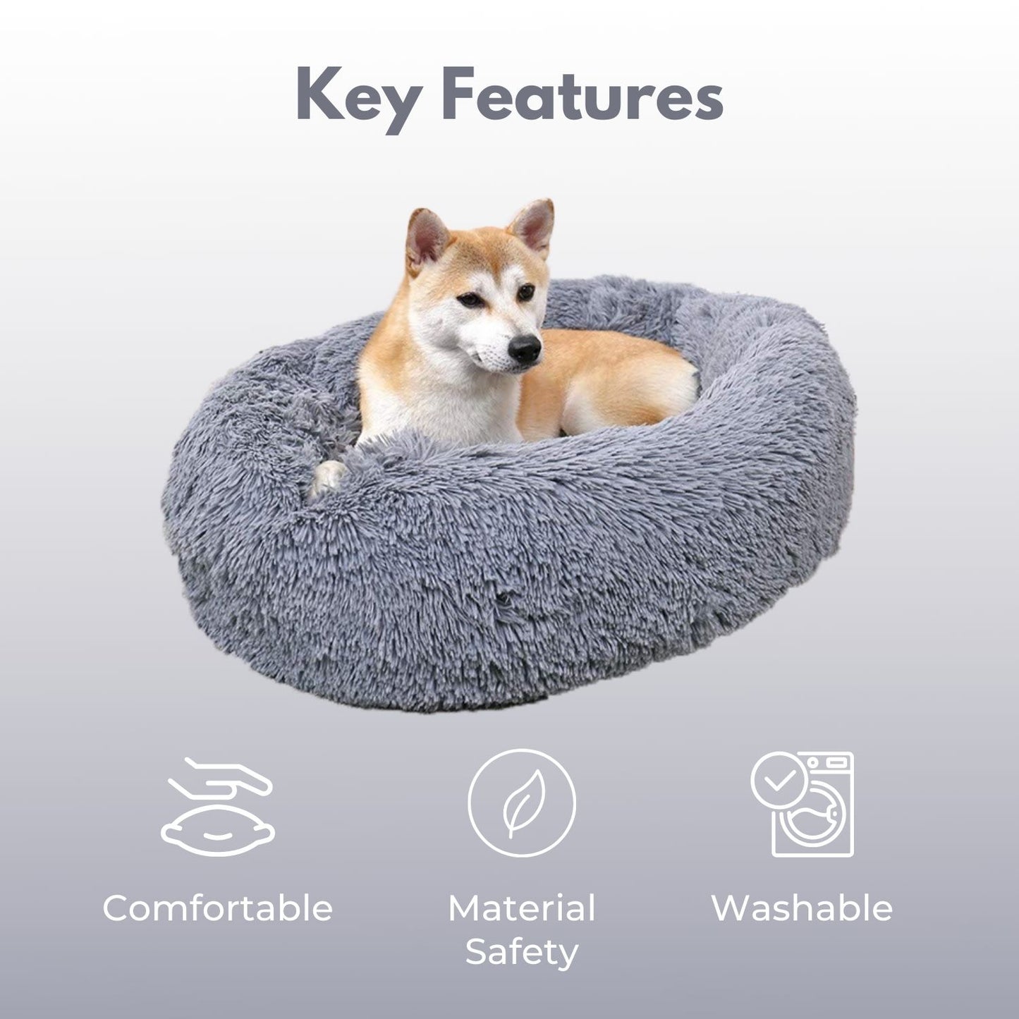 Floofi - Pet Bed 60cm - Rose Gold