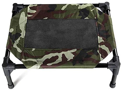 Floofi - Elevated Camping Pet Bed - Extra Large Army