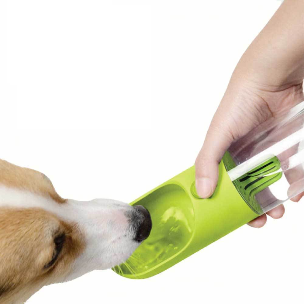 380ml Portable Pet Water Bottle with Filter - Travel Drinking Cup for Dogs and Cats