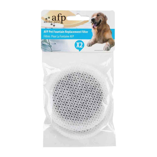 All for Paws - 2x Replacement Filters for Pet Dog Fountain Fresh Water Filter - Pad Packs