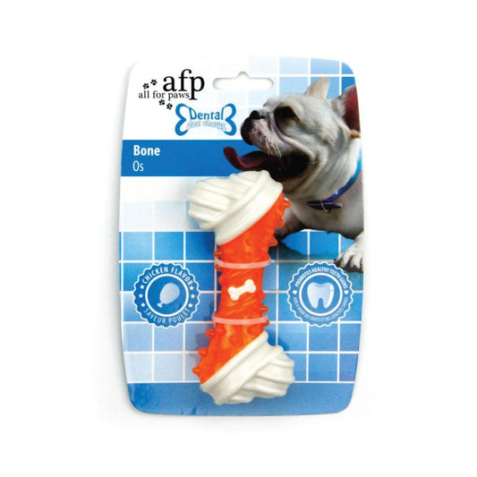 All For Paws - Orange Dog Dental Bone - Chicken Flavour