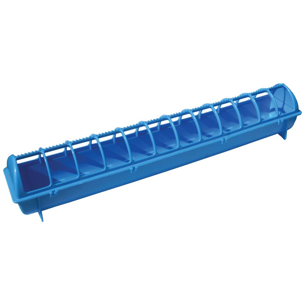 68cm Long Poultry Feeder Chicken Feeding Trough Blue