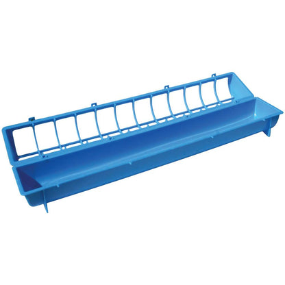 68cm Long Poultry Feeder Chicken Feeding Trough Blue