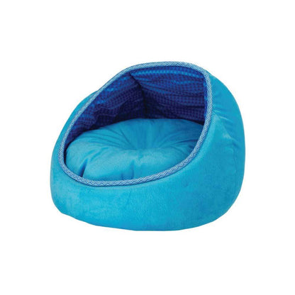 All For Paws - Cat Bed - Fleece Blue Monaco Lounge Couch Cave Plush Cushion Pet