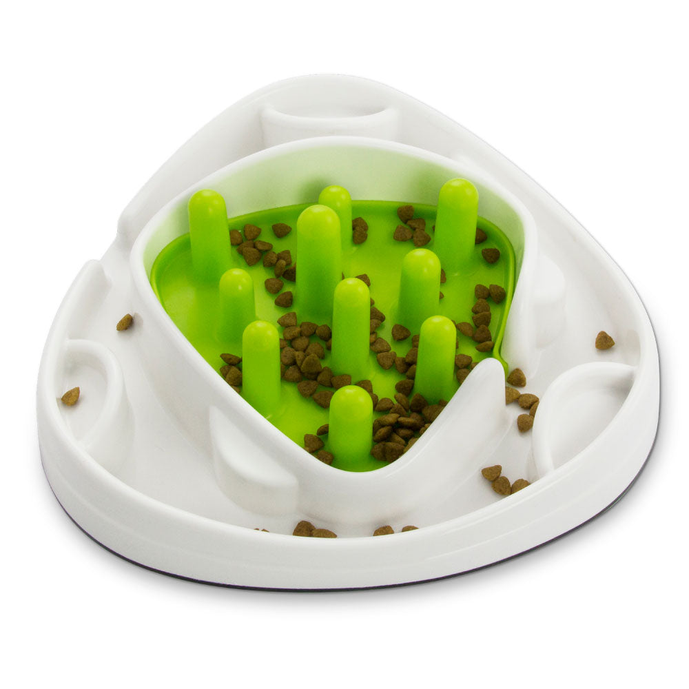 All For Paws - Dog Bowl Food Maze - Interactive Treat Feeder + Water Dish Pet