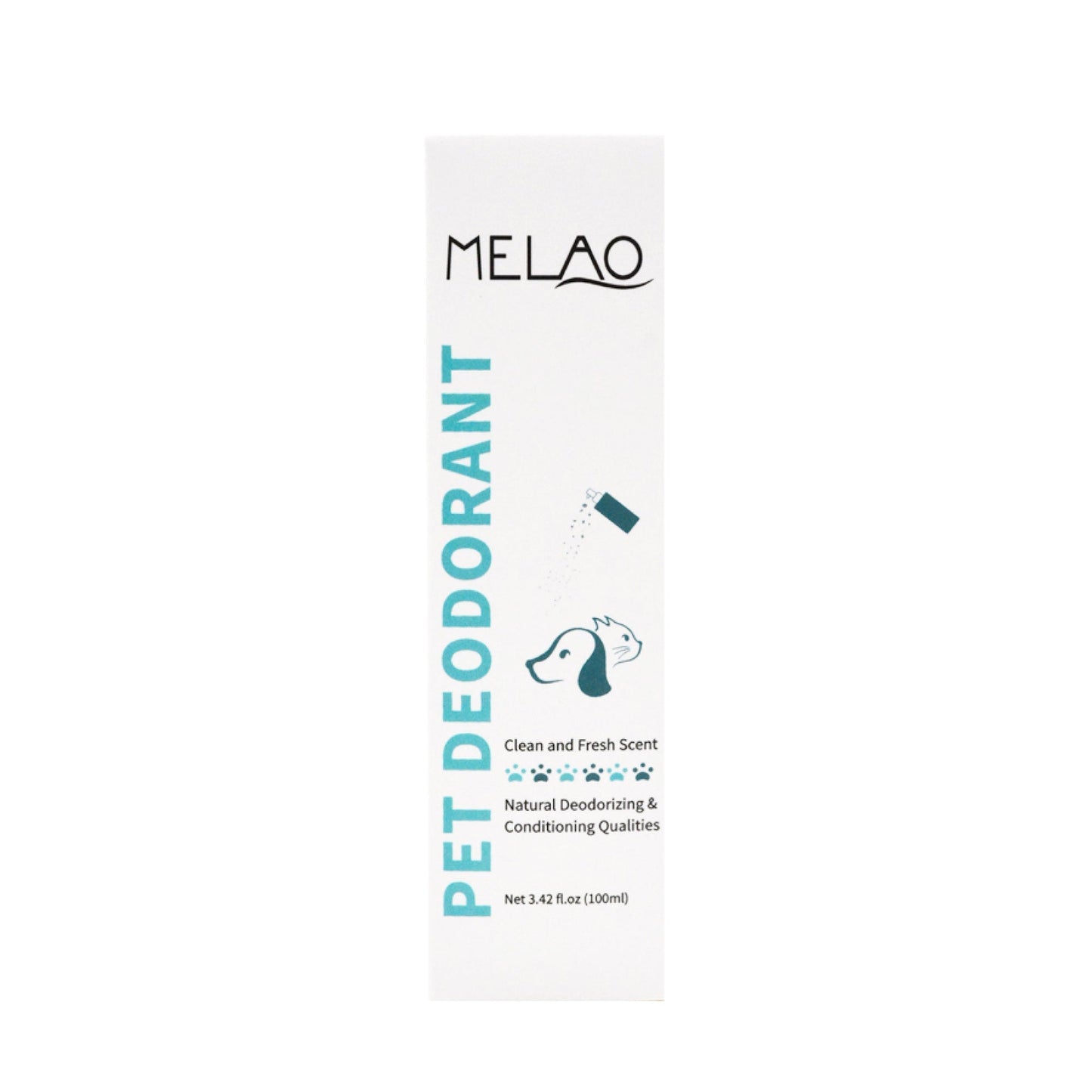 100ml Melao Pet Deodorant Spray - Natural Conditioning Scented Deodorizer for Dogs and Cats