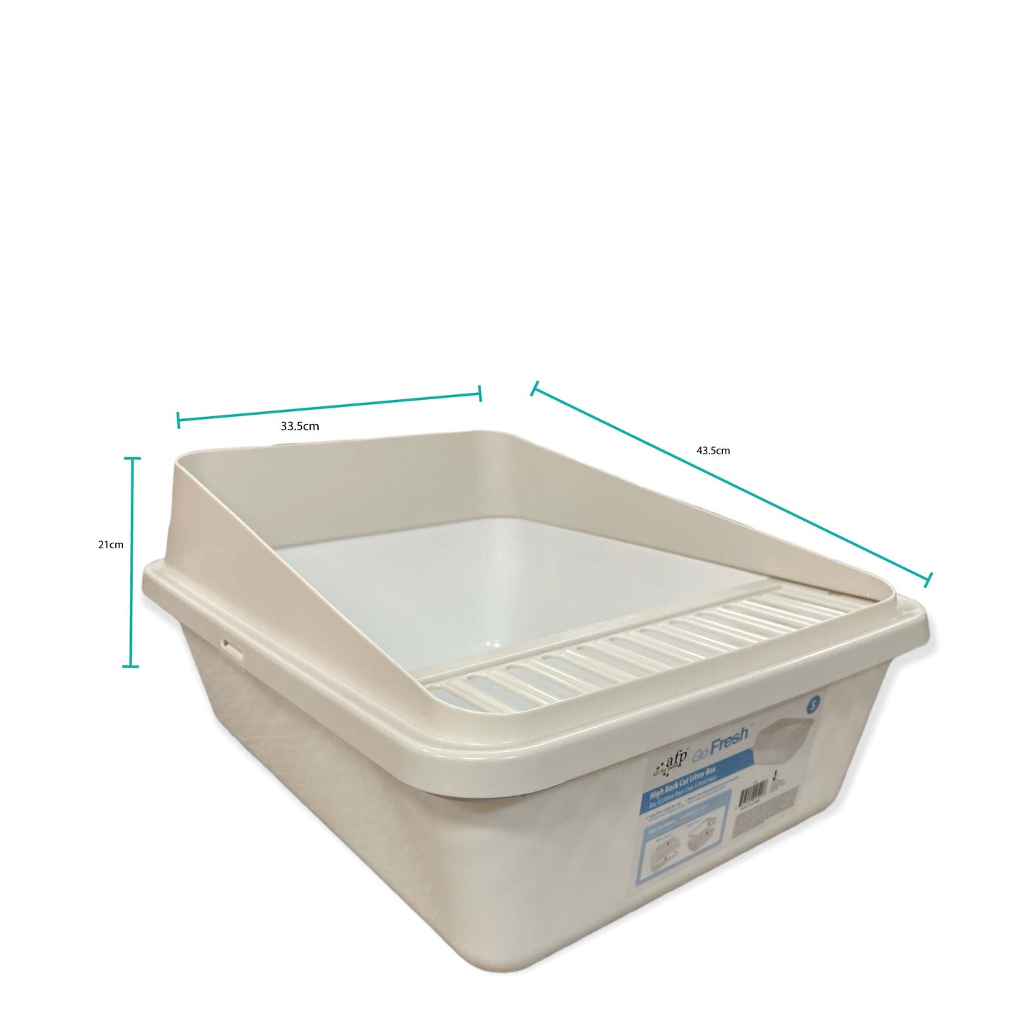 High Back Cat Litter Tray with Anti Track Component - Small