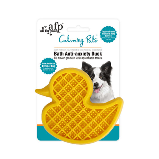 All For Paws - Dog Bath Time Calming Lick Mat - Suction Duck - Food Treat Feeder