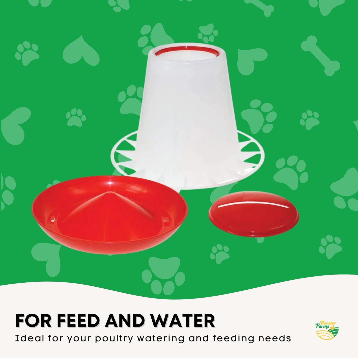 6Kg Automatic Chicken Feeder - Plastic Poultry Feeding Seed Bucket