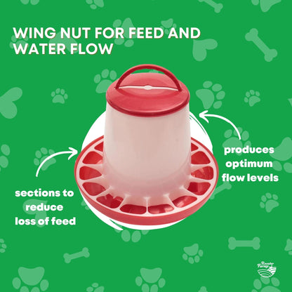 6Kg Automatic Chicken Feeder - Plastic Poultry Feeding Seed Bucket