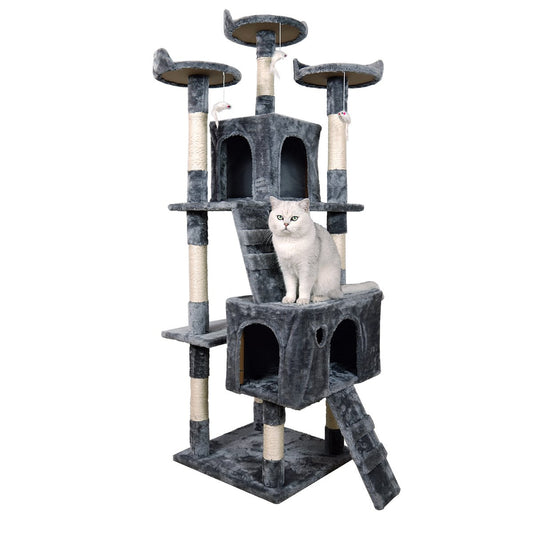 Furtastic - 170cm Cat Tree Scratching Post - Dark Grey