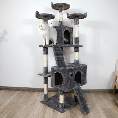 Furtastic - 170cm Cat Tree Scratching Post - Dark Grey