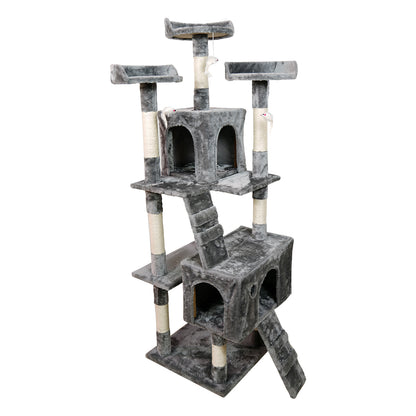 Furtastic - 170cm Cat Tree Scratching Post - Silver Grey