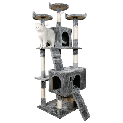 Furtastic - 170cm Cat Tree Scratching Post - Silver Grey