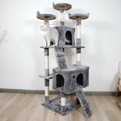 Furtastic - 170cm Cat Tree Scratching Post - Silver Grey