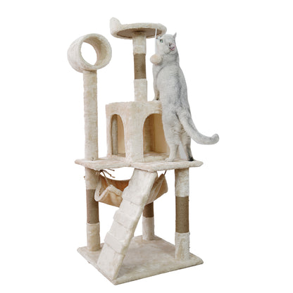 Furtastic - 135cm Cat Tree Scratching Post - Beige