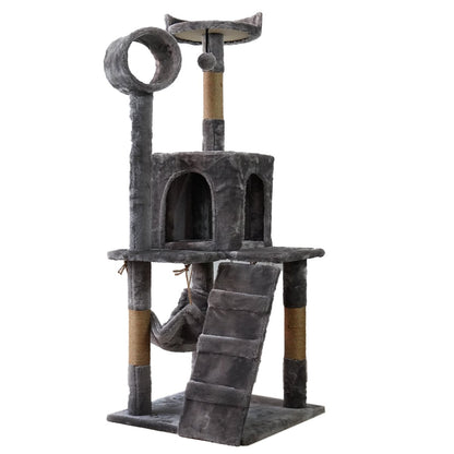 Furtastic - 135cm Cat Tree Scratching Post - Dark Grey