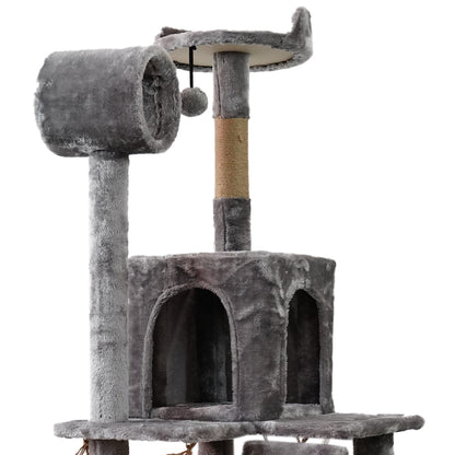 Furtastic - 135cm Cat Tree Scratching Post - Silver Grey