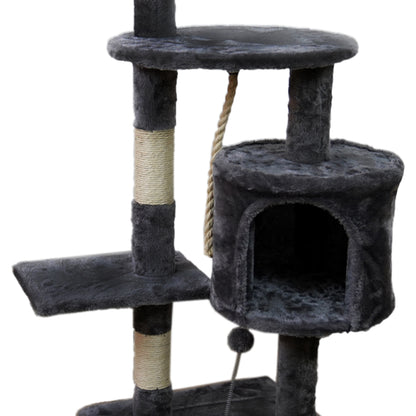 Furtastic - 110cm Cat Tree Scratching Post - Dark Grey