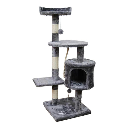 Furtastic - 110cm Cat Tree Scratching Post - Silver Grey