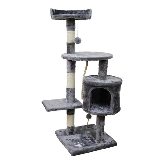 Furtastic - 110cm Cat Tree Scratching Post - Silver Grey