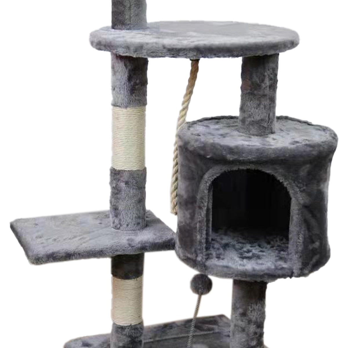 Furtastic - 110cm Cat Tree Scratching Post - Silver Grey