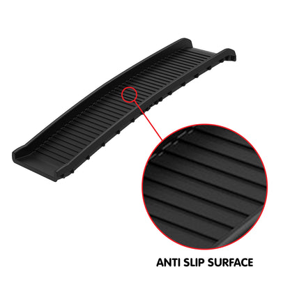 Furtastic - Foldable Car Dog Ramp Vehicle Ladder Step Stairs - Black