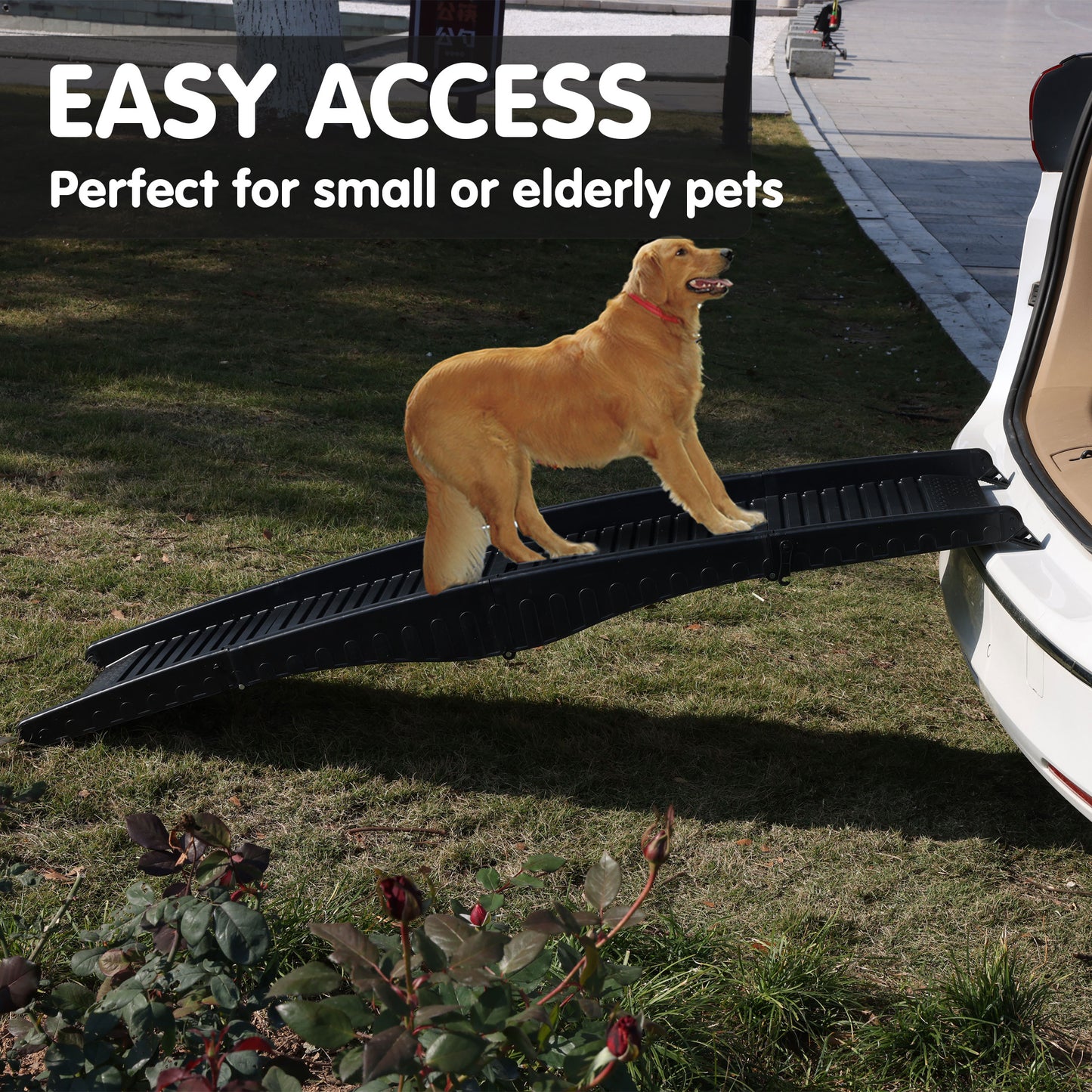 Furtastic - 152cm Portable Dog Pet Ramp - Black