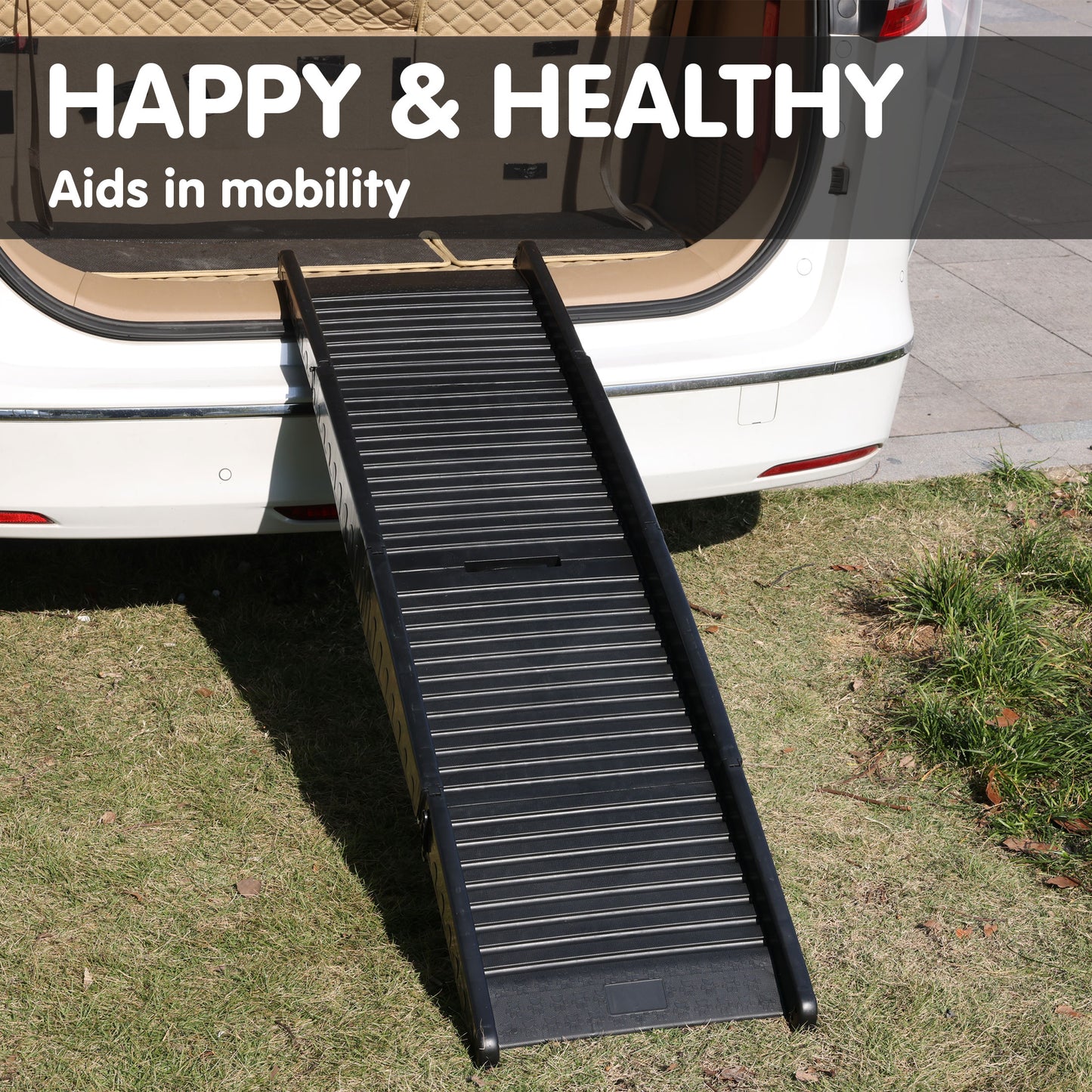 Furtastic - 152cm Portable Dog Pet Ramp - Black