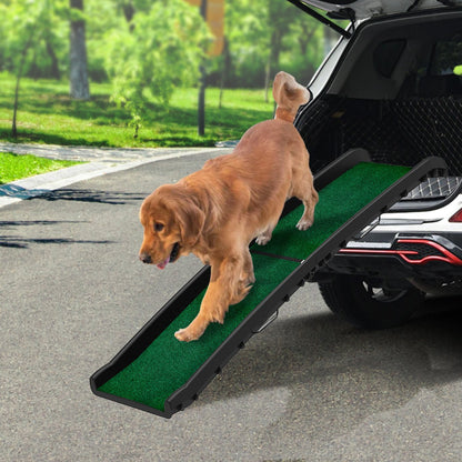 Furtastic - Foldable Plastic Dog Ramp with Synthetic Grass