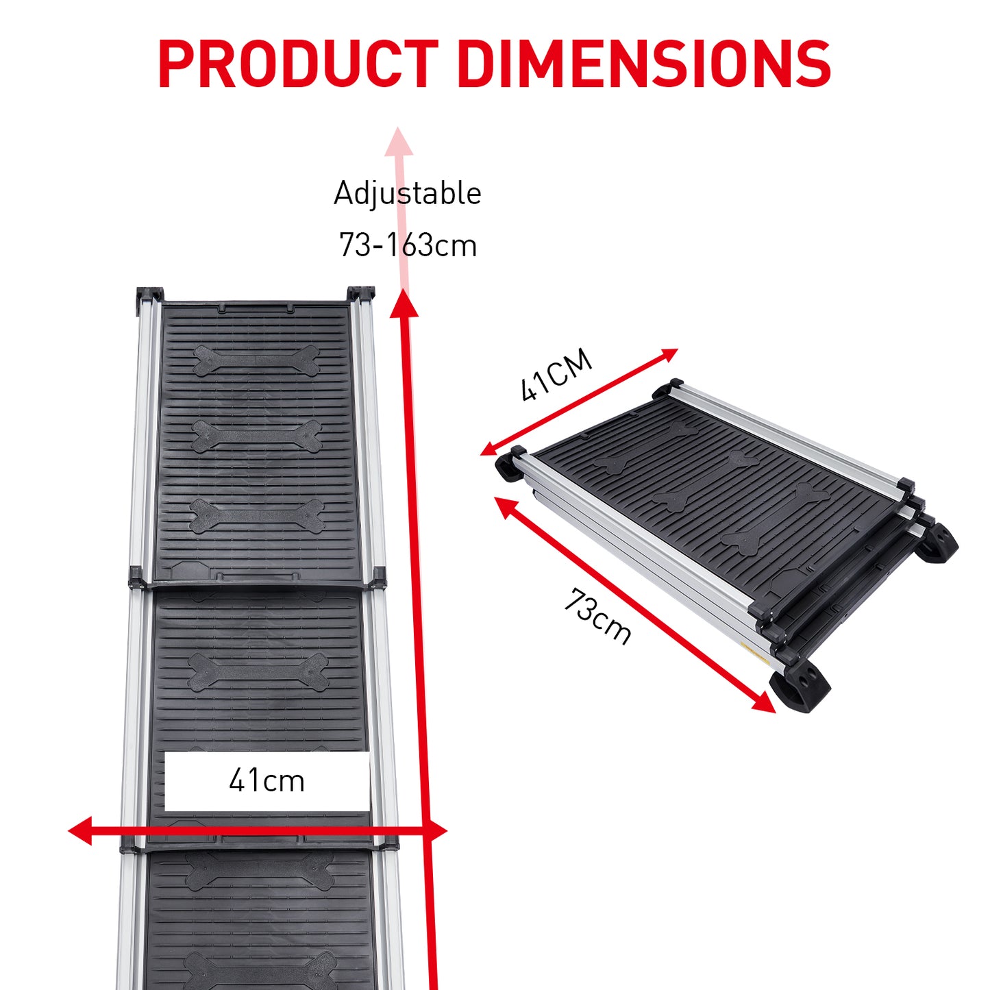 Furtastic - Heavy-Duty Aluminium Telescopic Pet Ramp