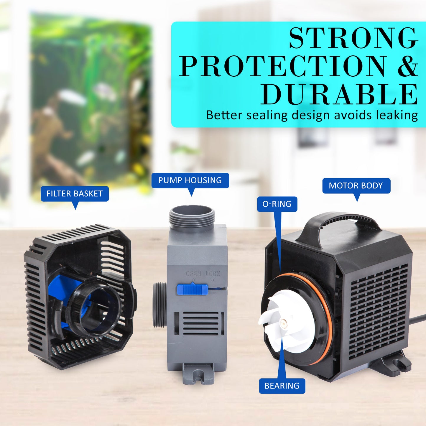 Dynamic Power - Aquarium Submersible Pond Water Pump 10000L/H