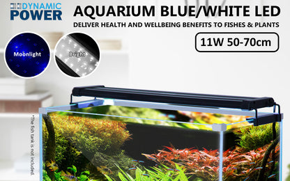 Dynamic Power 11W Aquarium LED Light – Blue and White for 50-70cm Tank