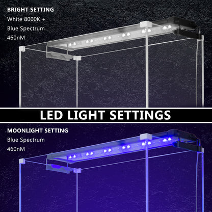 Dynamic Power 11W Aquarium LED Light – Blue and White for 50-70cm Tank