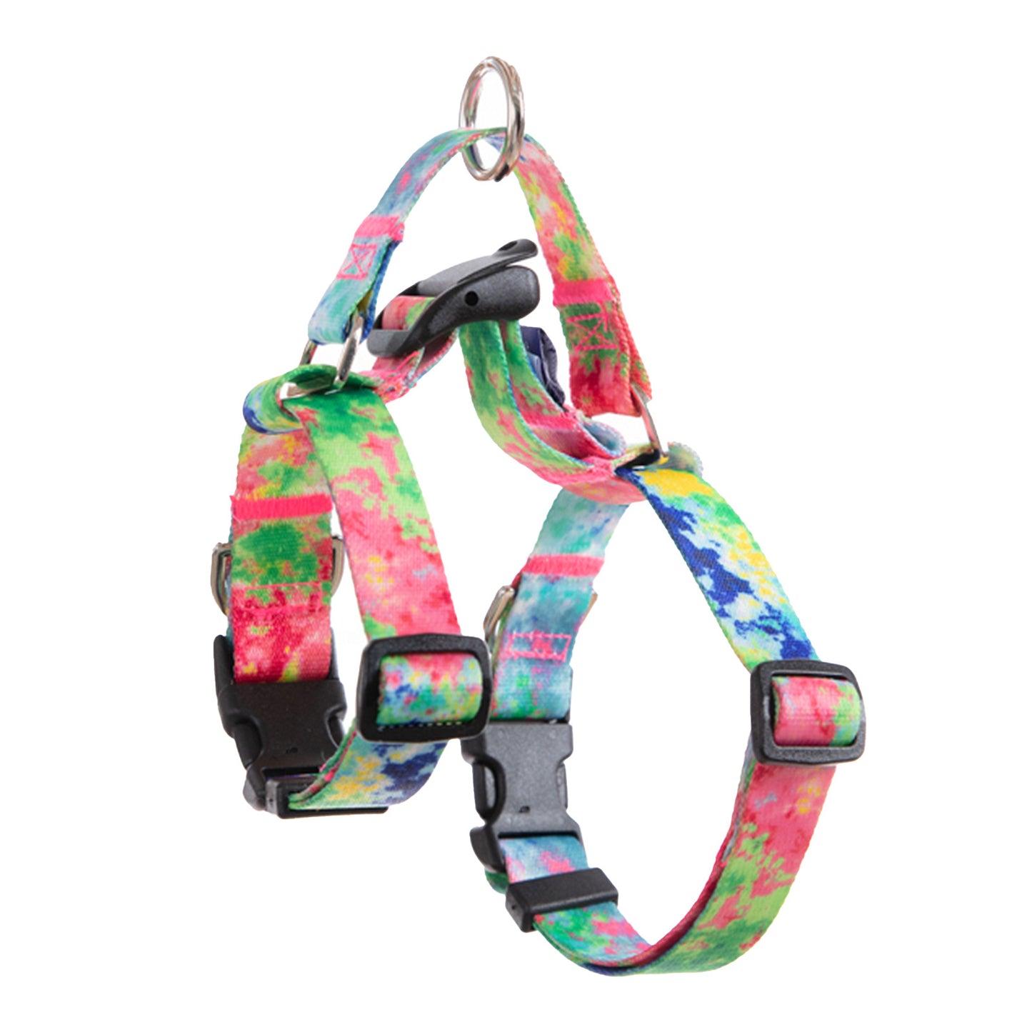 Banhamsisun Dog Double-Lined Straps Harness and Lead Set Leash Adjustable No Pull - Sweet Green L