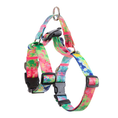 Banhamsisun Dog Double-Lined Straps Harness and Lead Set Leash Adjustable No Pull - Sweet Green L