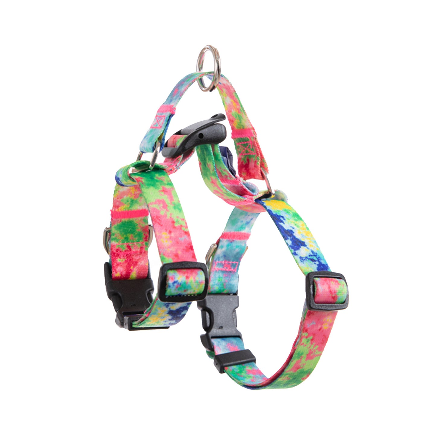 Banhamsisun Dog Double-Lined Straps Harness and Lead Set Leash Adjustable No Pull - Sweet Green M