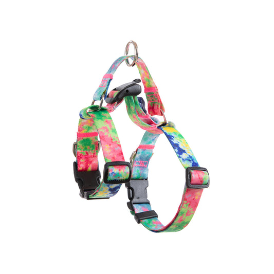 Banhamsisun Dog Double-Lined Straps Harness and Lead Set Leash Adjustable No Pull - Sweet Green S