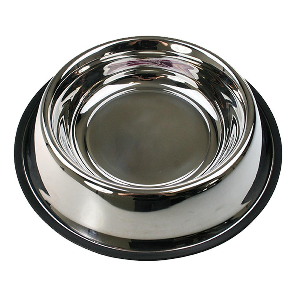 2 x XXL Stainless Steel Pet Bowl Water Bowls - Portable Anti Slip Skid Feeder for Dogs and Cats