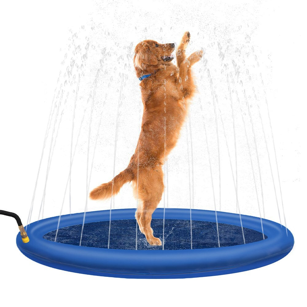 100cm Pet Sprinkler Water Splash Pad - Cooling Outdoor Toy for Dogs and Cats