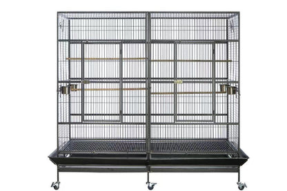 YES4PETS XXXL 195 cm Bird Cage Pet Parrot Aviary Perch Castor Wheel