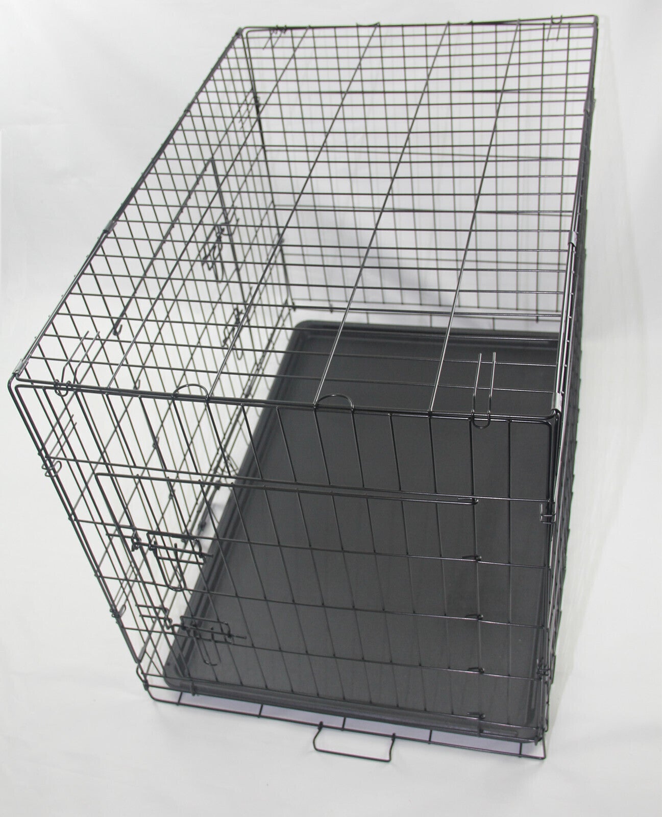 30" Portable Foldable Dog Cat Rabbit Collapsible Crate Pet Cage with Blue Cover